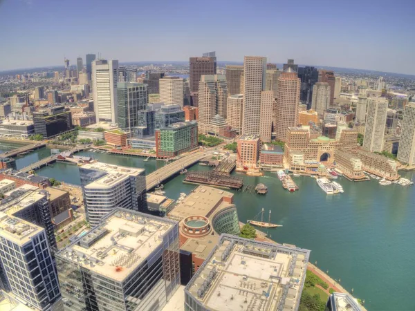 Boston, Massachusetts manzarası yukarıdan dron yaz saati sırasında tarafından