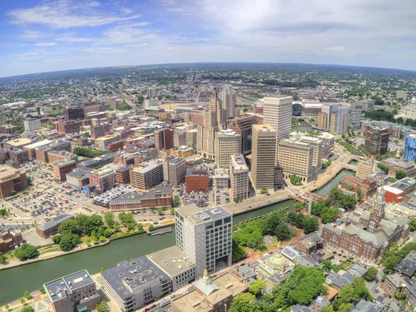 Providence Rhode Island Seen Aerial Drone Summer — Stock Photo, Image