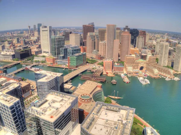 Boston, Massachusetts manzarası yukarıdan dron yaz saati sırasında tarafından