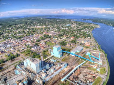 Fort Frances Kuzey Ontario Kanada sınır kasabası olan