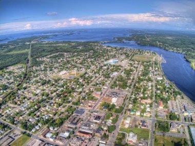 Fort Frances Kuzey Ontario Kanada sınır kasabası olan