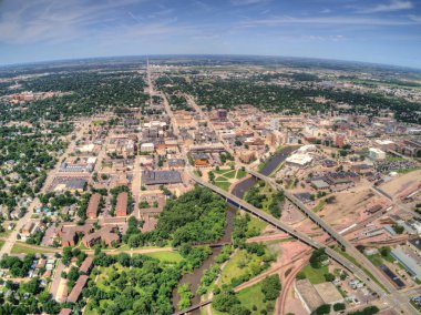 Sioux Falls Hava görünümü, en büyük kenti South Dakota State yaz