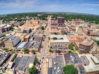 Sioux Falls Hava görünümü, en büyük kenti South Dakota State yaz