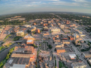 Sioux Falls Hava görünümü, en büyük kenti South Dakota State yaz