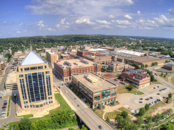 Flygfoto Över Wausau Skyline Wisconsin — Stockfoto