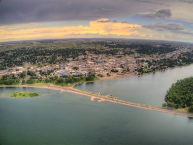 Pierre fırtınalı bir günde Güney Dakota 'nın başkentidir.