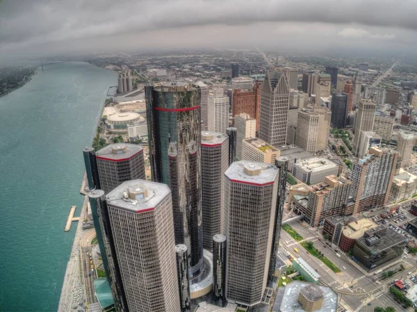 Detroit Een Groot Stad Stedelijk Centrum Michigan — Stockfoto