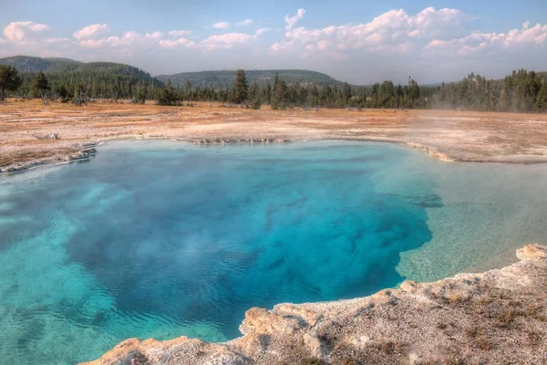 Yellowstone Είναι Ένα Δημοφιλές Εθνικό Πάρκο Στη Μοντάνα Γουαϊόμινγκ Και — Φωτογραφία Αρχείου