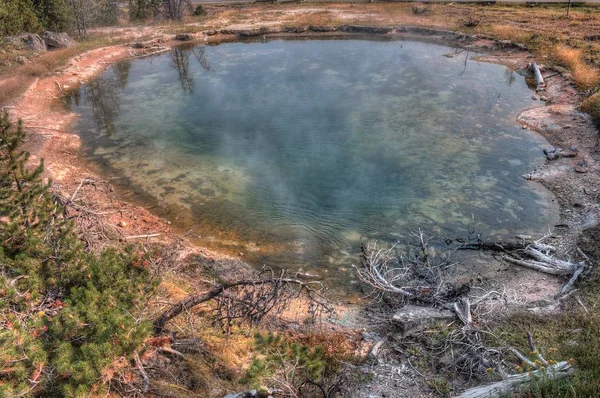 Yellowstone Είναι Ένα Δημοφιλές Εθνικό Πάρκο Στη Μοντάνα Γουαϊόμινγκ Και — Φωτογραφία Αρχείου