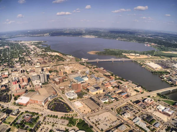 City Peoria Illinois Summer Seen Aerial View — Stock Photo, Image