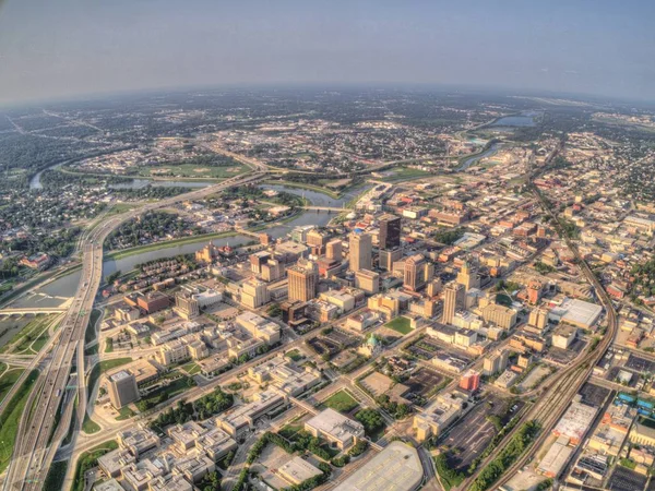 Flygfoto Över Dayton Ohio Sommaren — Stockfoto