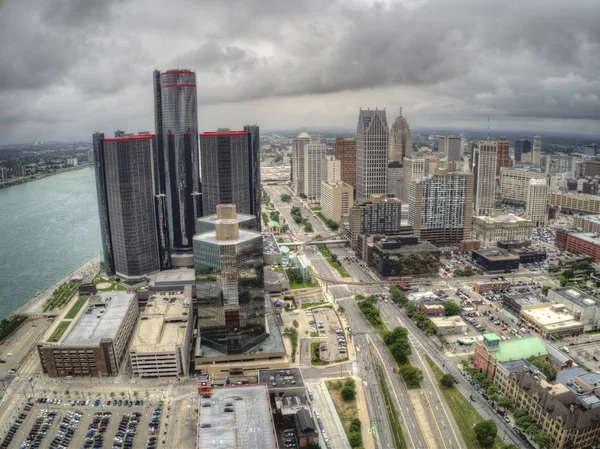 Detroit Een Groot Stad Stedelijk Centrum Michigan — Stockfoto