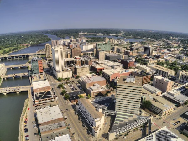 Letecký Pohled Cedar Rapids Iowa Během Léta — Stock fotografie