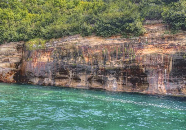Painted Rocks National Lake Shore Upper Peninsula Michigan — Stock Photo, Image