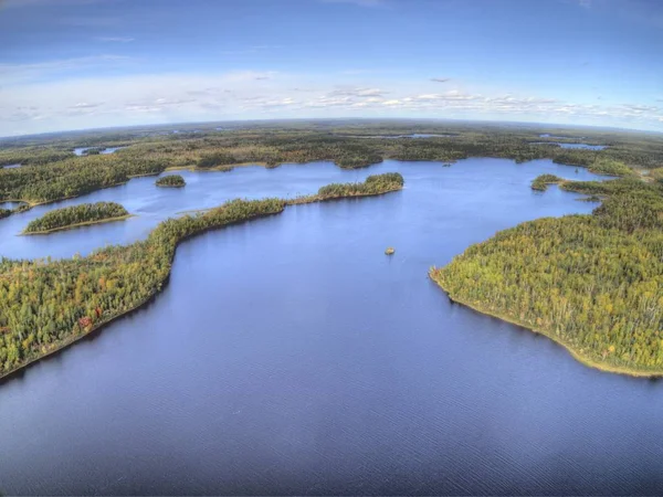 Grenzend Water Kano Gebied Herfst Gezien Van Boven — Stockfoto