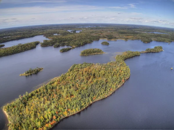 Grenzend Water Kano Gebied Herfst Gezien Van Boven — Stockfoto