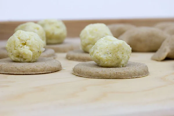 Making dumplings — Stock Photo, Image