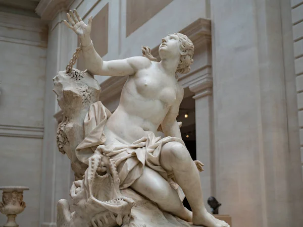 Staty Andromeda Och Ett Sjöodjur Produceras 1600 Talet Rom Skulpturen — Stockfoto