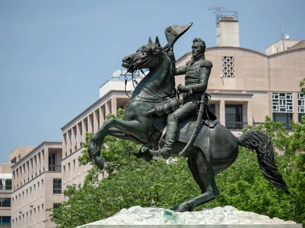 Washington Mayo 2018 Estatua Andrew Jackson Batalla Nueva Orleans Lafayette — Foto de Stock