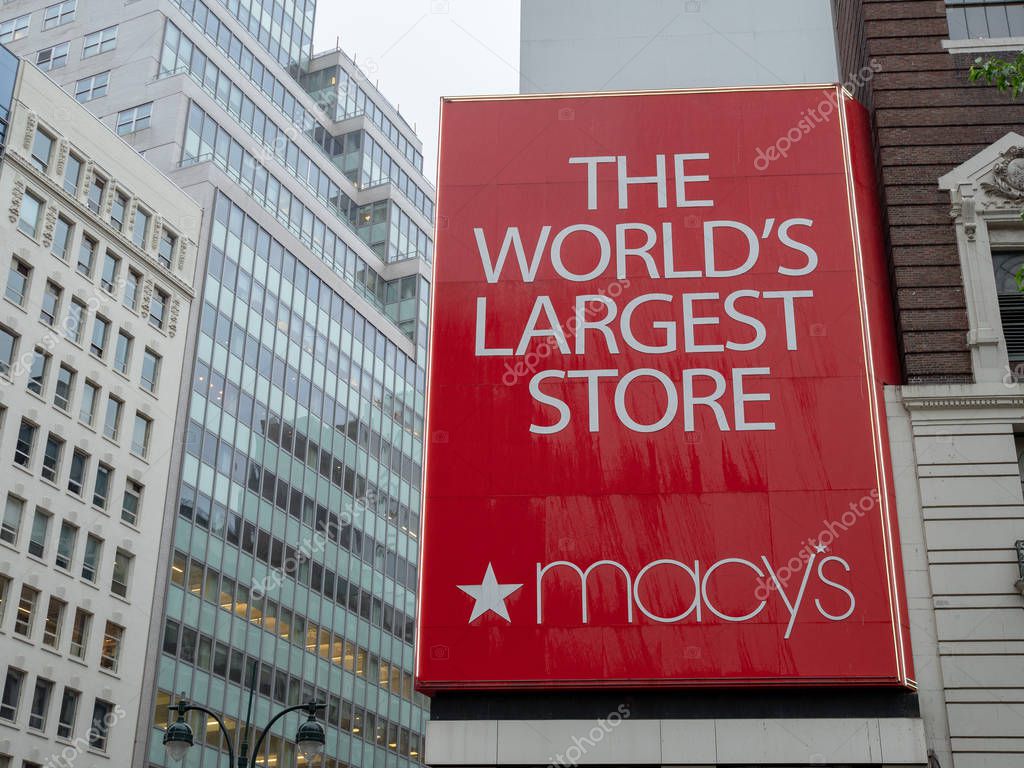 NEW YORK, NY  MAY 16, 2018- Historic Macys flagship retail store in Herald Square location of New York. This is one of the largest department stores in the world.