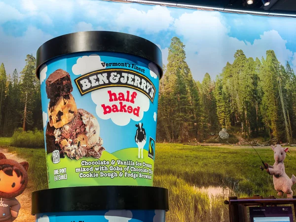 Pinta inflable gigante de Ben y de Jerrys en la conferencia de Salesforce Dreamforce Imagen De Stock