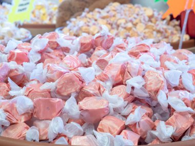 A yakın çekim çilek şeker şeker satın hazır Höyük