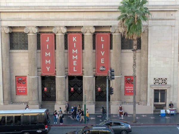 Jimmy Kimmel Lugar de rodaje en vivo en el Templo Masónico de Hollywood — Foto de Stock