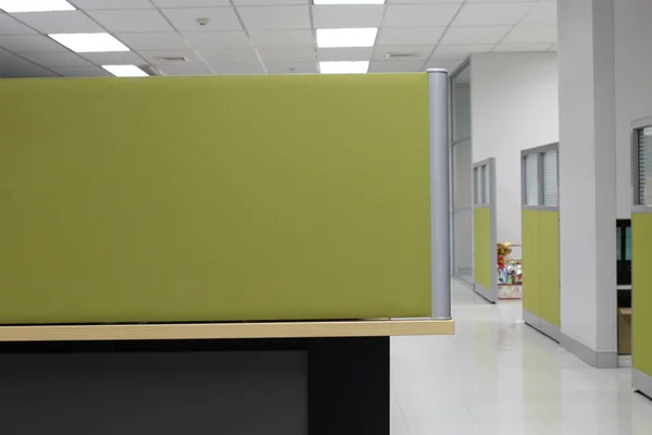 Trennwand Bürokabinen Grüne Trennwand — Stockfoto