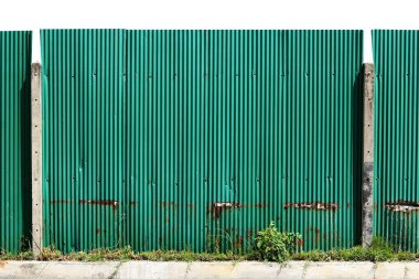 yeşil çelik sac, çinko çit, doku ve arka plan büyük boy için galvanizli çit