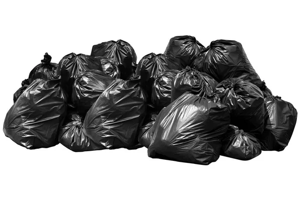 bin bag garbage, Bin,Trash, Garbage, Rubbish, Plastic Bags pile isolated on background white
