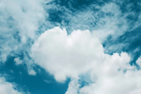 Heart shaped clouds in the sky, Valentine Background Blue Soft color themes sweet shaped clouds of Heart