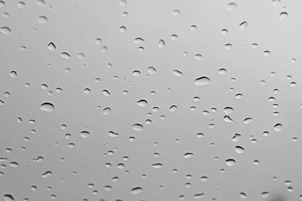 Kropla Deszczu Wody Szary Szkło Tło Świeży — Zdjęcie stockowe