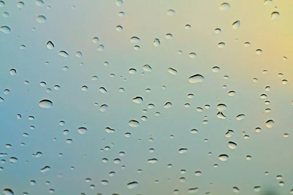 Kropla Deszczu Wody Charakter Szkło Tło Świeży — Zdjęcie stockowe