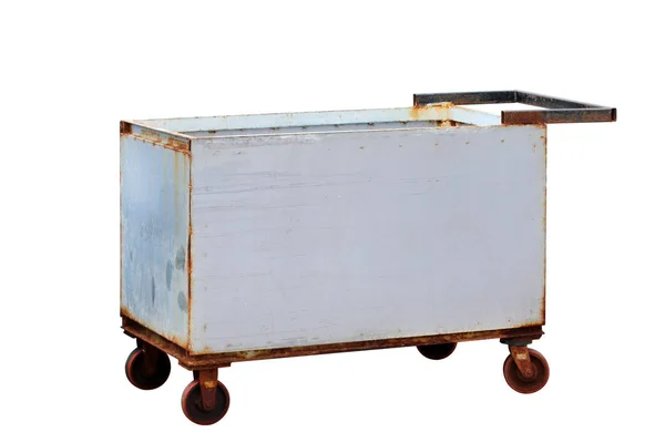 Çelik Sepeti Mallarınızı Eski Arabası Çelik Arabası Römork Çöp Temiz — Stok fotoğraf