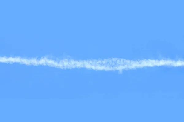 Céu Com Linha Nuvens Linha Fluffy Cloud Céu Chuva Artificial — Fotografia de Stock