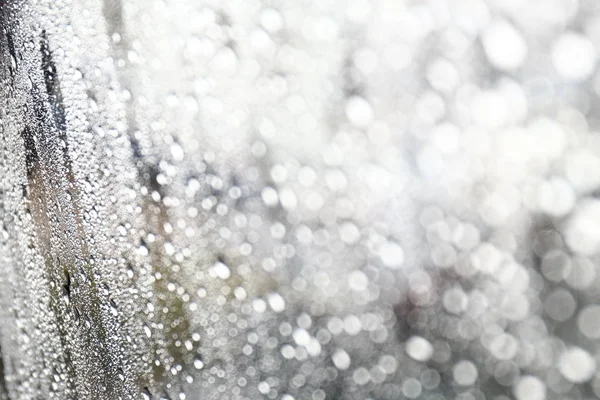 Gota Agua Condensación Fresca Textura Del Vidrio Ventana Sensación Enfriamiento —  Fotos de Stock