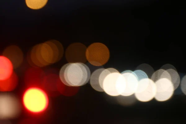 Renkli Arka Plan Bokeh Gece Renk Bulanık Çok Renkli Işıklar — Stok fotoğraf
