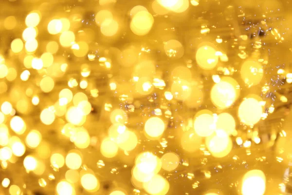 Bokeh Background Gold Yellow Colorful Merry Christmas Happy New Year — Stock Photo, Image