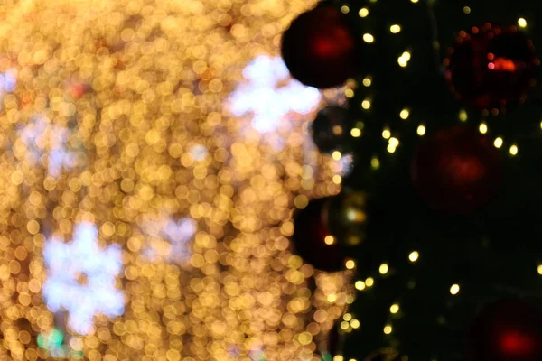 Bokeh Achtergrond Kleurrijke Van Vrolijk Kerstfeest Gelukkig Nieuwjaar Bokeh Verlichting — Stockfoto