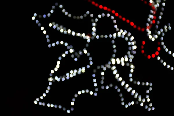 模糊的照明设计点装饰背景灯光闪闪发光的圣诞快乐和新年快乐 — 图库照片