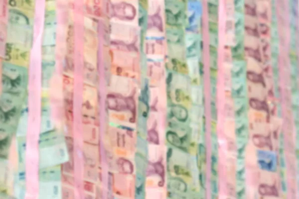 Contesto Offuscato Banconote Banconote Thai Baht Contesto Sfocato Contesto Monetario — Foto Stock