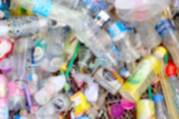 Basura Borrosa Botella Plástico Textura Fondo Papelera Papelera Sucio Residuos — Foto de Stock