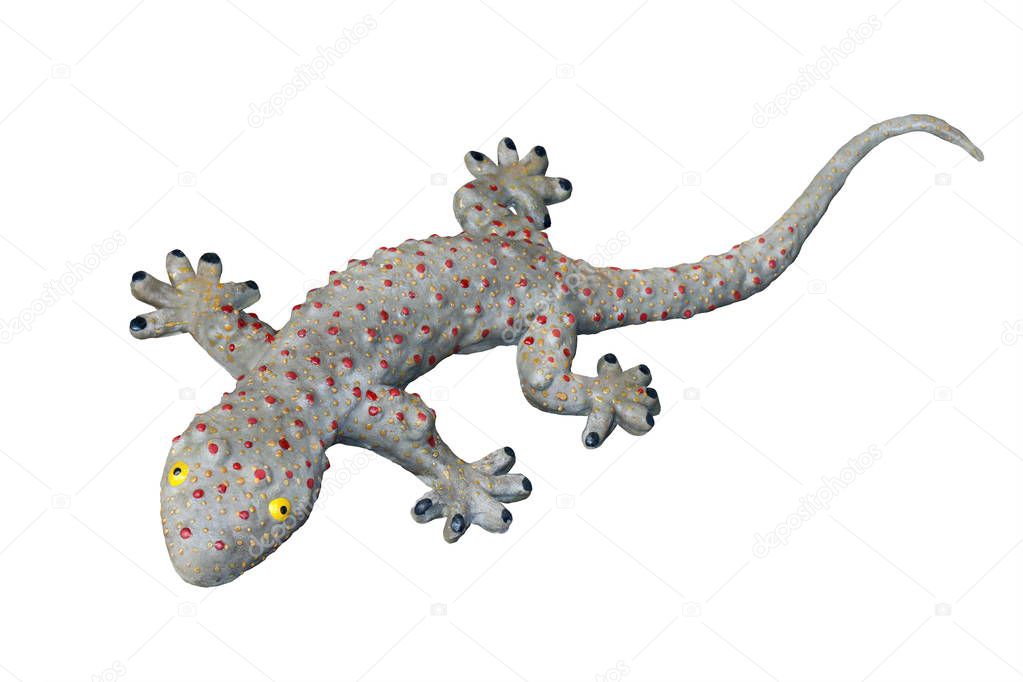 gecko toy, big awesome gecko lizard, gecko isolated white background