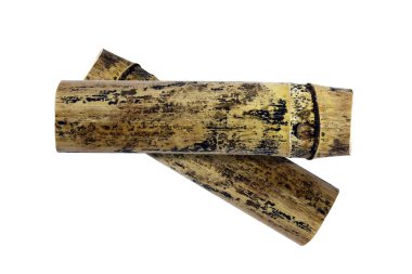 Beyaz arka plan şeker kamışı şeker kamışı şeker kamışı, şeker kamışı yığın, yanık, baston, parçası izole