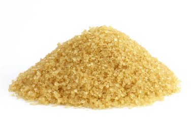 Sugar mountain shape granulated sugar yellow, Pile of brown sugar from sugarcane reed, Sucrose sugar white background clipart