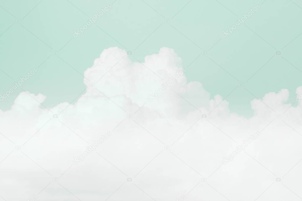 sky soft cloud, sky pastel green color soft background