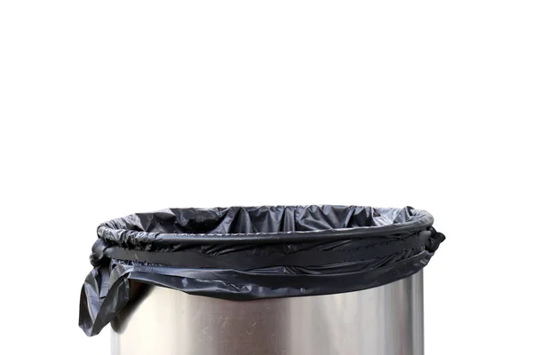 Stainless Bin Waste White Background Bin Waste Garbage Recycle — Stock Photo, Image