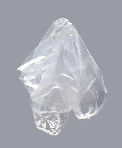 Sac Plastique Sac Plastique Transparent Sur Fond Gris Sac Plastique — Photo