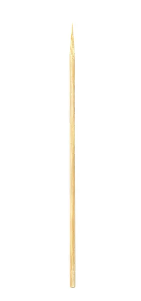 Dřevěné Bambusové Ponožkové Tip Stick Tenké Pro Špíz Izolovaných Bílém — Stock fotografie