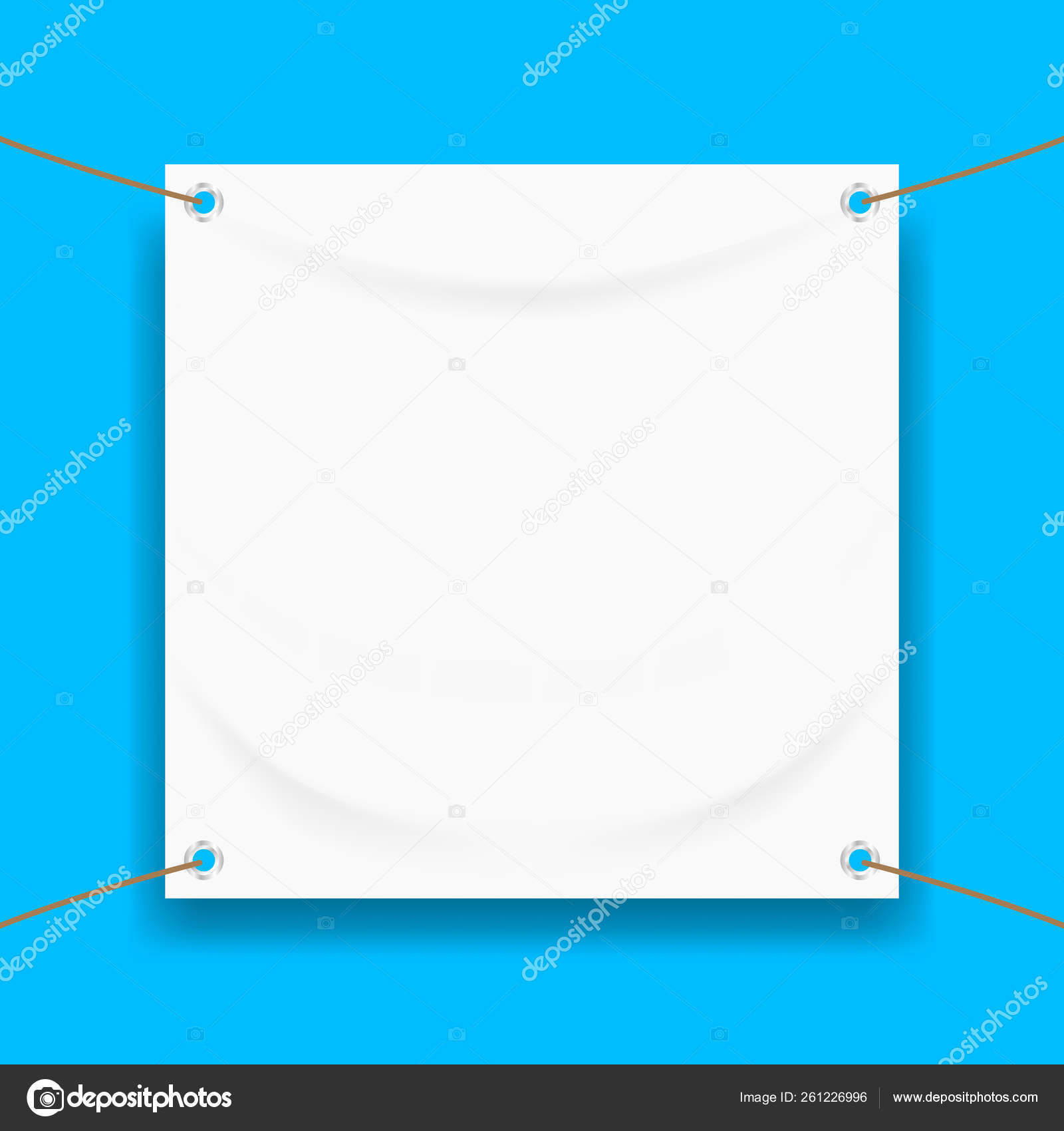 Download Vinyl Banner Blank White Isolated Square Blue Frame White Mock Stock Vector C Cgdeaw 261226996 PSD Mockup Templates